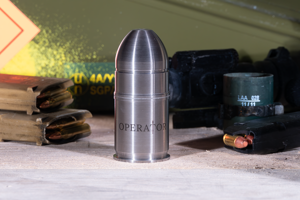 OPERATOR Luxury Stainless Steel 40mm 'Grenade' HE Pepper shaker